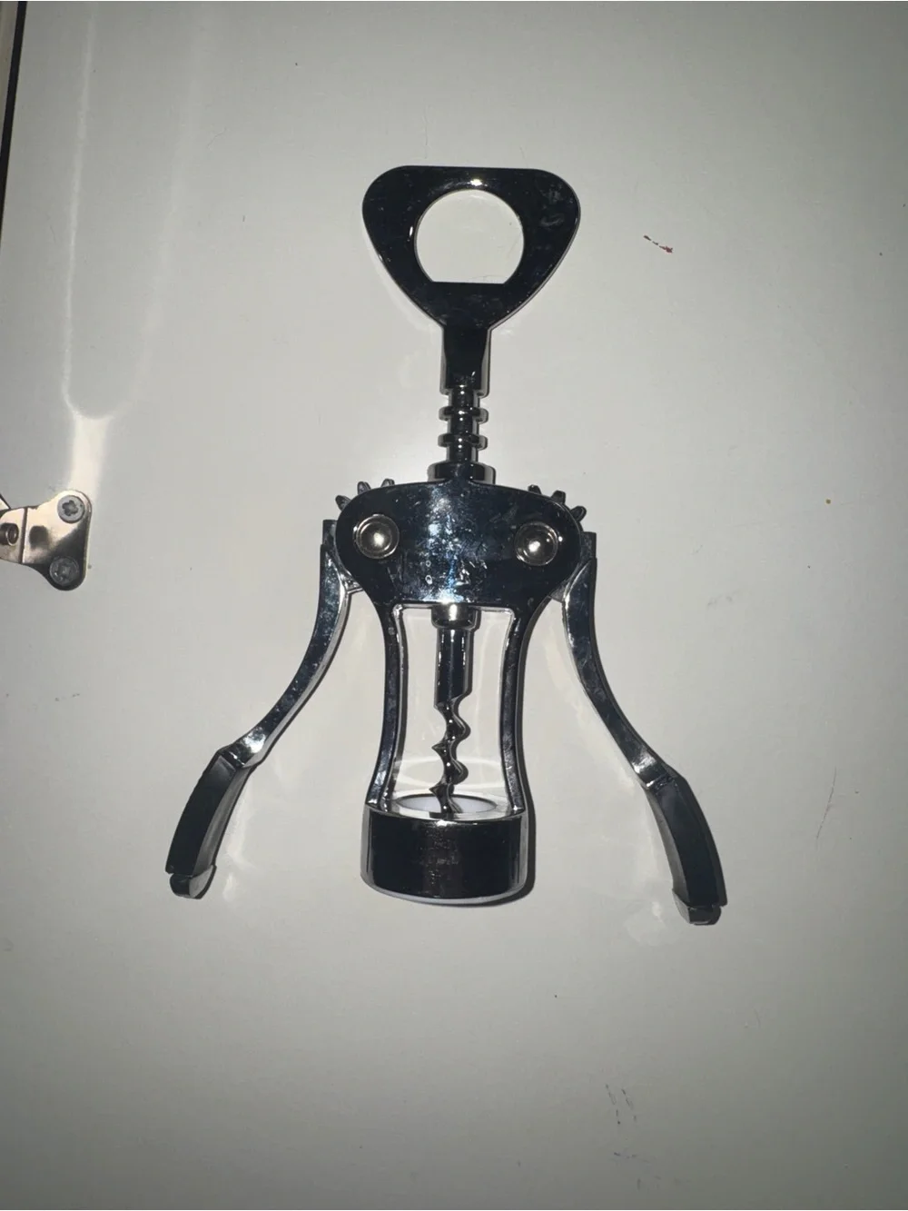 H-E-B Chrome Winged Corkscrew Bottle Opener